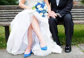 10 Brides Who Didn T Wear Heels Royal Blue Wedding Royal Blue Wedding Shoes Blue Wedding Shoes