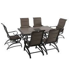 Check spelling or type a new query. Royal Garden River Oak 7 Patio Padded Sling Patio Dining Set The Home Depot Canada