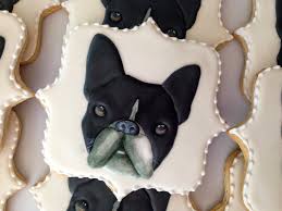 Black And White Frenchie Dog Bulldog Cookies By Oh Sugar Events French Bulldog Black White Plaque Dog Cookies Cat Cookies Animal Cookies