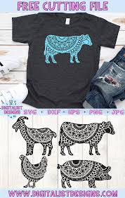 Download Free Mandala Farm Animals Svg Digitalistdesigns