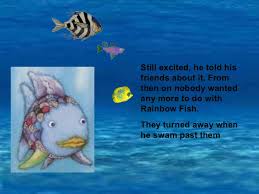 Little blue fish swam back and Therainbowfish Story Pp