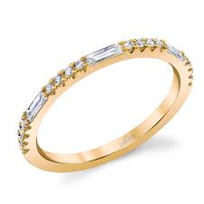 Charities Gleaming Baguette Diamond Wedding Ring In Yellow Gold By Parade