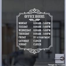 Office Hours Stickertitans Com Custom Business Office Shop Salon Restaurant Open Hour Vinyl Decal Business Hours Sign Store Hours Sign Shop Signs