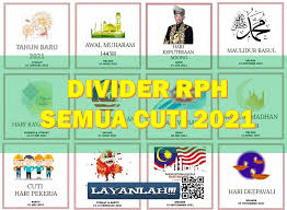Selain cuti libur isra miraj 2021 pada 12 maret, ada empat cuti lainnya yang dihapuskan, yakni cuti bersama hari raya idul fitri selama 3 hari dan setelah dilakukan peninjauan kembali skb, maka cuti bersama dikurangi dari semula 7 hari menjadi hanya tinggal 2 hari saja ungkap menko pmk. Muat Turun Download Divider Rph Semua Cuti 2021 Untuk Buku Rekod Mengajar Layanlah Berita Terkini Tips Berguna Maklumat