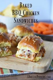 Baked BBQ Chicken Sandwiches