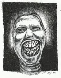 Macabre Mouth Drawing by Cameron Hampton