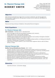 Physical Therapy Aide Resume Samples Qwikresume