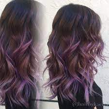 I hope this video is helpful. Elegant Wavy Brown Hair With Light Purple Highlights Nice Style For This Season Frisuren Haarfarben Haar Und Beauty
