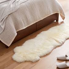 Natural sheepskin rug in off white colour. 10 Best Bedside Rugs 2021 Apartment Therapy