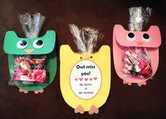 I stuffed twix in the little cellophane bags, and then stapled the bags shut at the top. 27 Owl Miss You Ideas Owl Miss You Student Gifts School Gifts