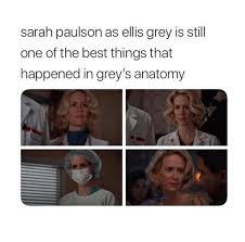 Culture grey's anatomy demi lovato millie bobby brown sarah paulson. Who Else Loved Sarah Paulson As Ellis Grey She Was Phenomenal And Really Captured Ellis S Intensity And Ambition I Loved Her Episode In Season 6 With Young Richard Too Greysanatomy