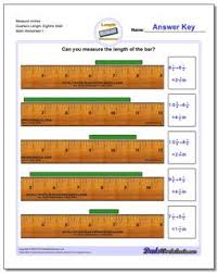 (note that some rulers only go down to 1/8 inch lines, whereas others go down to 1/32 inch lines.) Inches Measurement