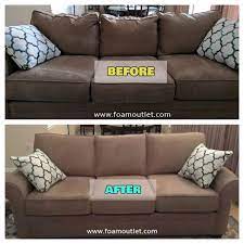 Let The Foam Outlet Help You Rescue Your Old Couch Or Love Seat Cushions On Sofa Foam Sofa Couch Cushion Foam