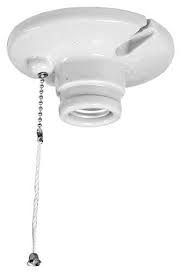 Mount as a ceiling fan light kit (check compatibility with your fan) or as a semi flush ceiling fan. Porcelain Pullchain Lampholder At Menards