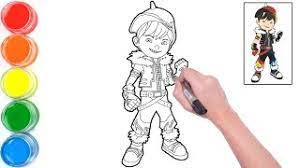 Gambar mewarnai boboiboy gambar mewarnai boboiboy kekuatan halilintar taufan gempa api air gambar mewarnai coloring sheets for kids diy home crafts home crafts. Cara Menggambar Dan Mewarnai Boboiboy Frostfire Dengan Mudah Youtube