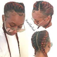 Two Goddess Braids Glamfreak Glamfreakonhair Goddessbraids Lahairstylist Two Goddess Braids Goddess Braids Hairstyles Goddess Braids