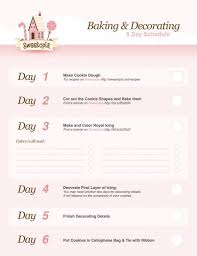 Free Printables Cookie Making Decorating Schedule Sweetopia How To Make Cookies Decorated Cookies Tutorial Cookie Decorating