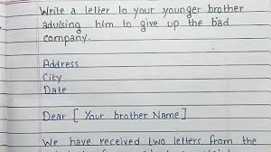 If you want to learn how to improve your penmanship while writing cursive, keep reading. Write A Letter To Your Younger Brother Advising Him To Give Up The Bad Company Handwriting Youtube