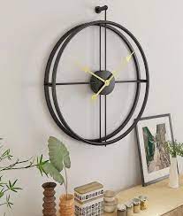 Big Round Iron Wall Clock Large Wall Clock Wall Clock Metal Etsy In 2021 Minimalist Wall Clocks Black Wall Clock Wall Clock Modern