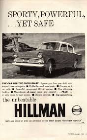 1962 Hillman Saloon Rootes Group Aussie Original Magazine Advertisement Saloon Aussie Car Advertising
