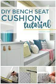 How To Make A Bench Seat Cushion With Box Corners Diy Bench Seat Bench Seat Cushion Diy Bench Cushion