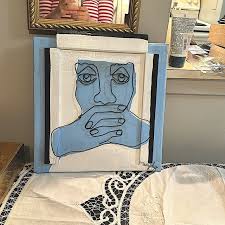 Stunning Vtg Gold & Black Photo Frame Hand Painted, Special offer, see  details