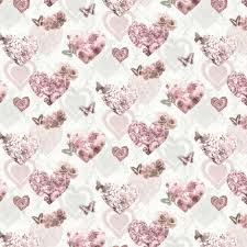 Discover (and save!) your own pins on pinterest Floral Hearts By Arthouse Pink Wallpaper Wallpaper Direct