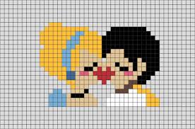 Cinderella And The Prince Pixel Art Pixel Art Amour Disney Et Point De Croix