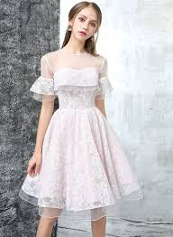 Cute Pink Lace Short Prom Dress Homecoming Dress Cute Homecoming Dresses Short Lace Dress Homecoming Dresses