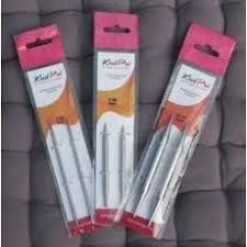 You should now have a thin rectangle of knit fabric on your needle. Aiguilles Circulaires Interchangeables Courtes Metal Nova Knit Pro