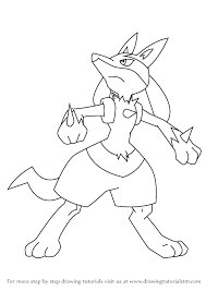 Learn How To Draw Lucario From Pokemon (Pokemon) Step By Step : Drawing  Tutorials | Como Desenhar Pokemon, Tutoriais De Desenho, Aprender A Desenhar