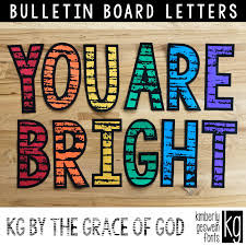 Print directly onto colored paper and cut out each letter, or print on heavy card stock to use as stencils. 38 Bulletin Board Lettering Ideas Bulletin Board Letters Bulletin Letters