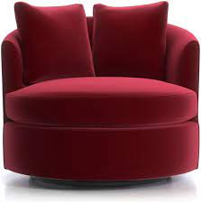 Shop Tillie Swivel Chair Round Out Your Living Room With The Contemporary Curves Of Tilli Grey And Red Living Room Red Chair Living Room Red Living Room Decor