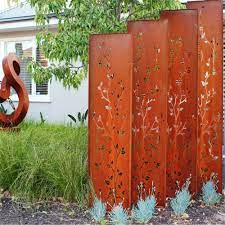 Custom Corten Steel Decorative Garden Metal Screen Patterns Metal Garden Screens Garden Privacy Screen Decorative Screen Panels