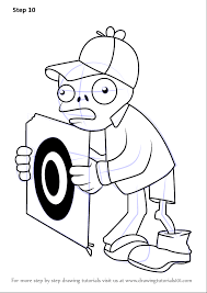 You will receive 1 digital image sheet measuring 8.5 x 11 at 300 dpi in a. Learn How To Draw Target Zombie From Plants Vs Zombies Plants Vs Zombies Step By Step Drawing Tutorials