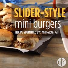 Slider Style Mini Burgers Video Recipe Video Mini Burgers Mini Burgers Recipe Mini Burgers Sliders