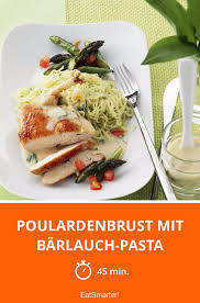 Poulardenbrust Mit Barlauch Pasta Rezept Barlauch Lebensmittel Essen Lauch