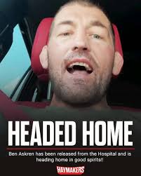 After 58 days in the hospital, Ben Askren finally gets to go home. ❤️💪