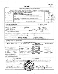 Campaign Contribution Disclosure Report Georgia Government Transparency and  Campaign Finance Commission