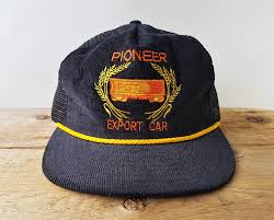 Vintage Pioneer Grain Terminal Ltd Pgtl Export Car Hat Black Corduroy Mesh Trucker Snapback Promo Wear Canada Farming Seed Ca Vintage Trucker Hats Car Hat Hats