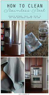 Home stylist reveals how to reduce scratches on your stainless steel fridge. How To Clean Stainless Steel Appliances Cleaning Stainless Steel Appliances Cleaning Hacks House Cleaning Tips