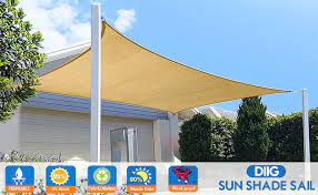A wind resistant shade sail or pergola design can benefit from a tensioned fabric. Amazon Com Outdoor Sun Shade Sail Canopy 10 X 14 Rectangle Shade Cloth Patio Cover Uv Resistant Sunshade Fabric Awning Shelter For Deck Yard Garden Carport Sand Color Garden Outdoor