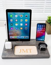 Mens Night Stand Valet Monogrammed Wood Valet Mens Gifts Etsy Iphone Charging Station Apple Watch Docking Apple Watch Charging Station