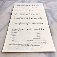 The hahnemühle certificate of authenticity was designed to protect the security and genuineness of your limited edition art works and reproductions on hahnemühle paper and to reduce the risk of forgery. Certificates Of Authenticity Are A Old Town Editions Facebook