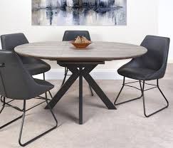 Check spelling or type a new query. Manhattan Grey Round Extending Dining Table