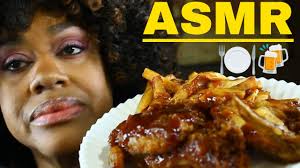 ASMR Eating Barbecue Chicken and Fries 🥂🍟🍔 ASMR Triggers Whispering  Chewing Finger Licking
