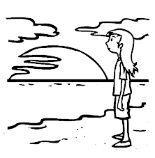 See more ideas about coloring pages for girls, coloring pages, coloring books. A Young Teenage Girl Waiting For Sunset On The Beach Coloring Page Download Print Online Coloring Pages For Free Color Nimbus