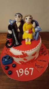50th Wedding Anniversary Old Couple Cake Anniversary Cake Cake 50th Wedding Anniversary
