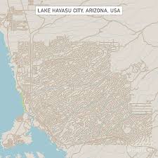 This lake havasu city hotel is near the london bridge and cattail cove state park. Lake Havasu City Arizona Us City Street Map Digital Art By Frank Ramspott