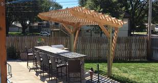 Pergola designs vary immensely and you can always opt for a new look by combining individual elements of different styles. Cantilevered Pergola Project By Dave At Menards